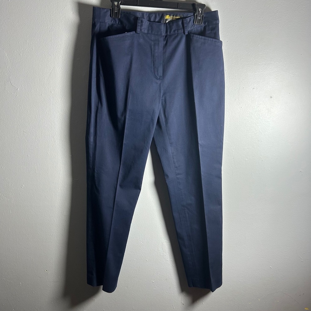Brooks Brothers Carlo Bonomi Women's Navy Blue Tailored Trousers Size 8 i‎